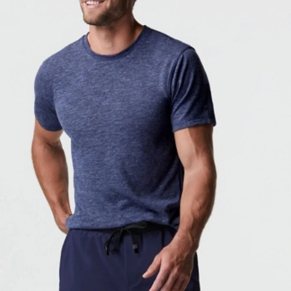 Fabletics The Front Row Tee Size XL Heathered Gray Grey Short Sleeve Comfy - Picture 3 of 9